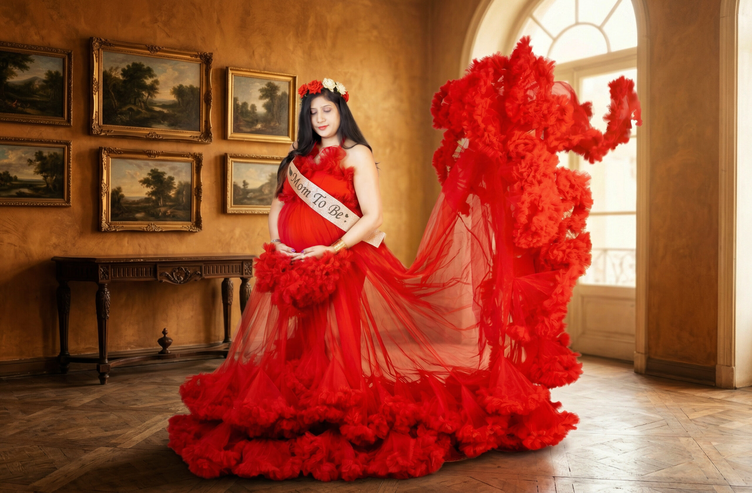 Maternity l solo Red 9504x6236